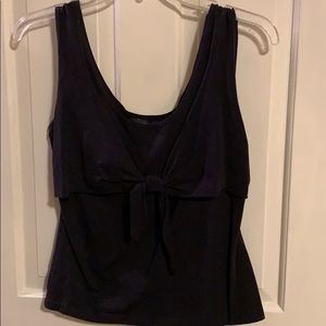 Black Nicole Miller stretch pullover top. Sz M